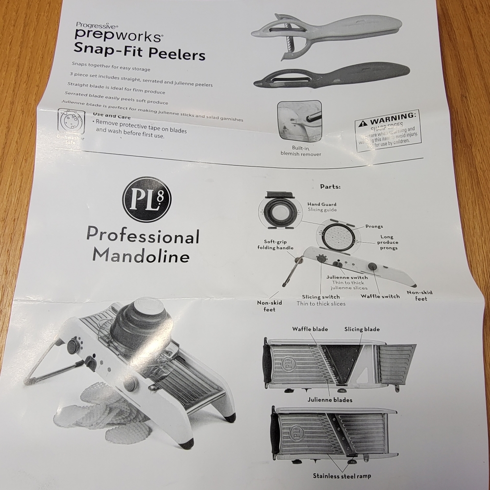 Progressive International PL8 Professional Mandoline Slicer Red - Picture 13 of 14